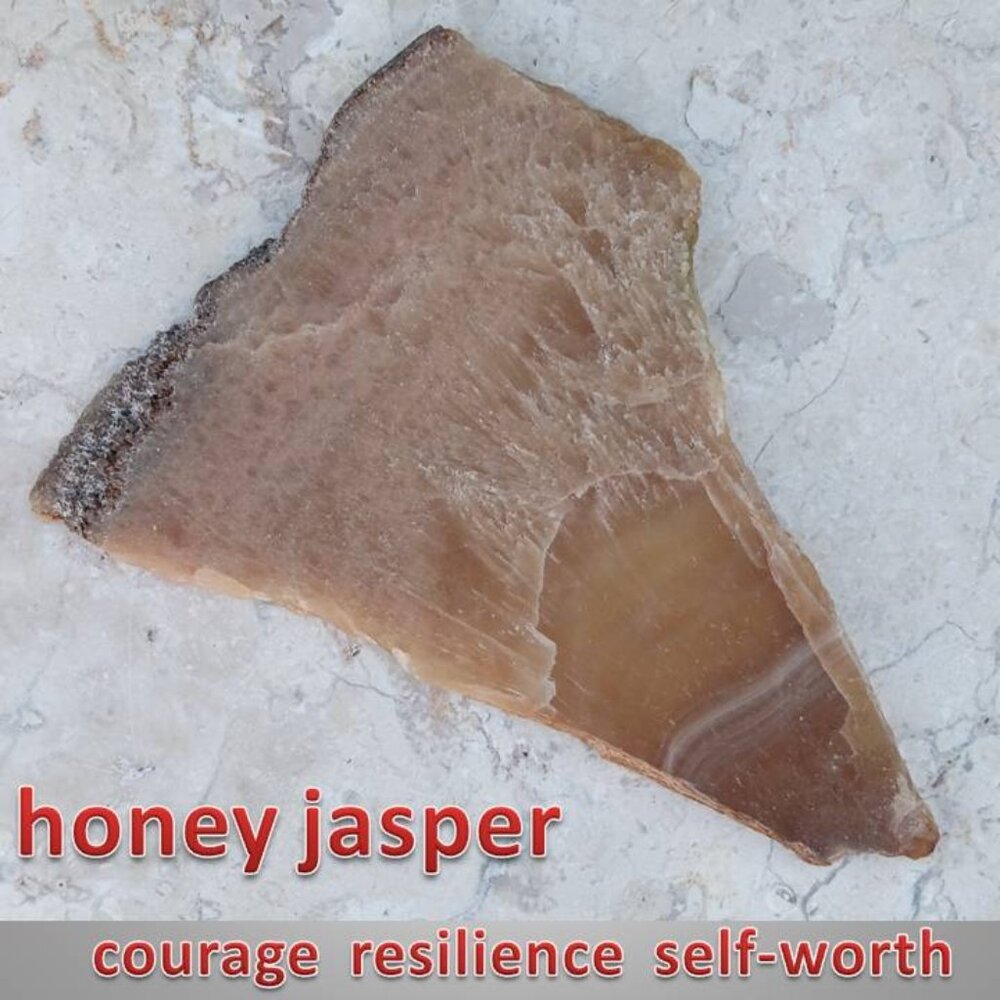 Honey Jasper slab COURAGE self-worth RESILIENCE